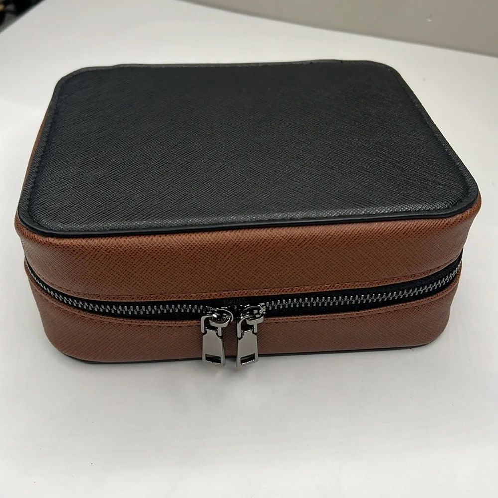 Lanvin Parfums Zip Around Make Up Pouch Square Clutch Bag - New